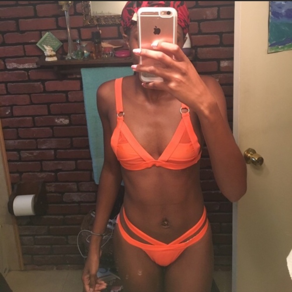 Neon Orange Bikini - Picture 2 of 3